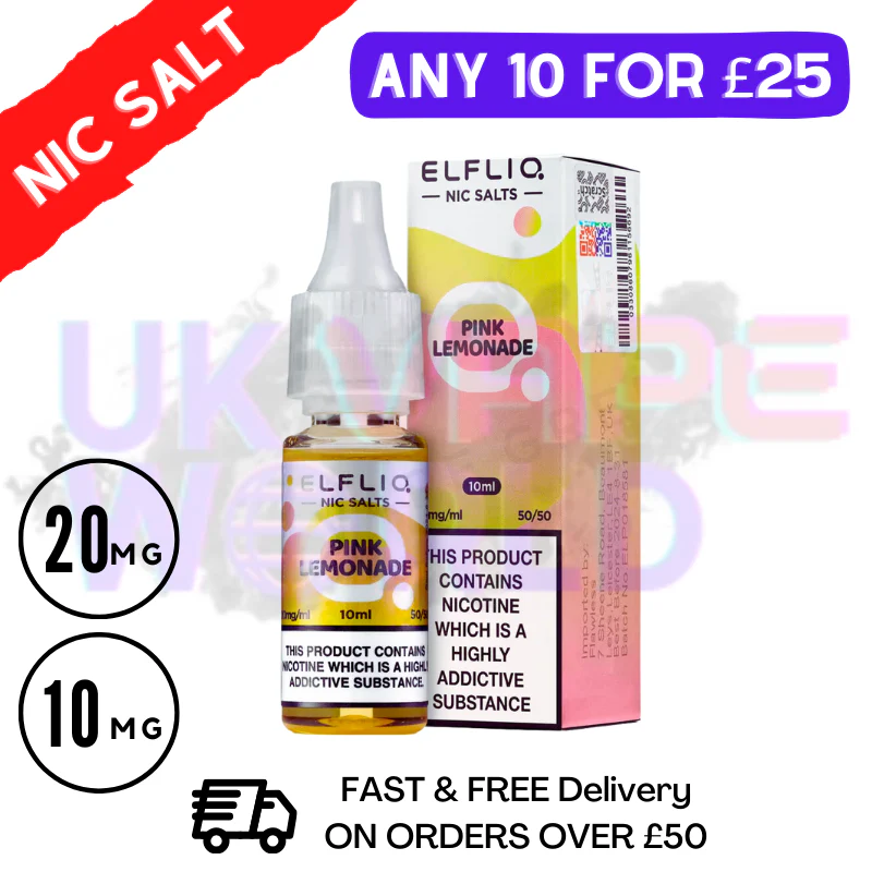 ElfLiq 'Pink Lemonade' Nic Salt 10ML eLiquid
