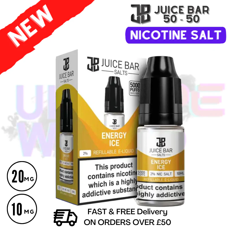 Energy Ice Juice Bar Nic Salt 10ML eLiquid Only £1.99