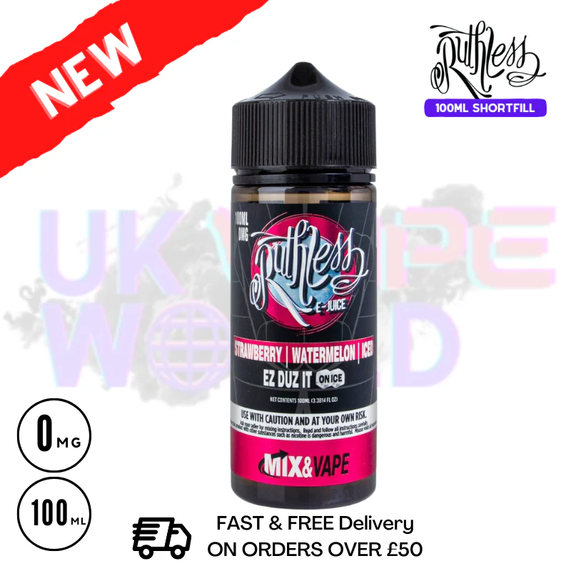 Ez Duz It On ICE Ruthless 100ml shortfill e liquid - £7.99