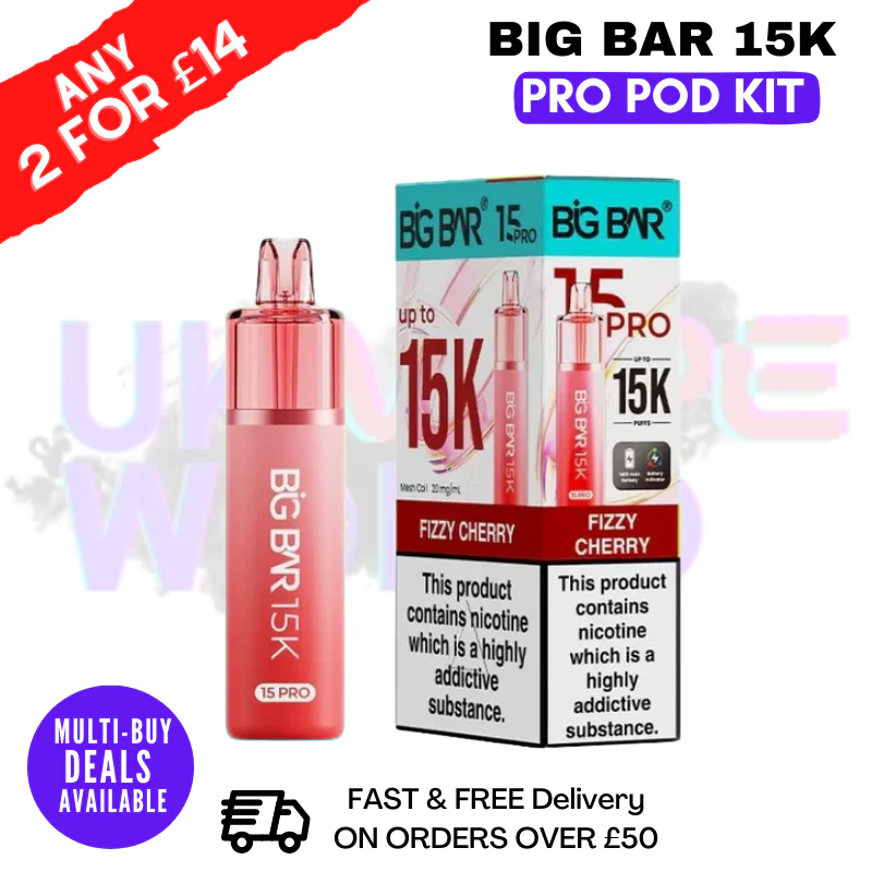 Fizzy Cherry Big Bar 15K Prefilled Pod Kit - £7.89