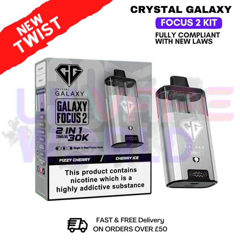 Fizzy Cherry Crystal Galaxy 30K Focus 2 Puff Kit