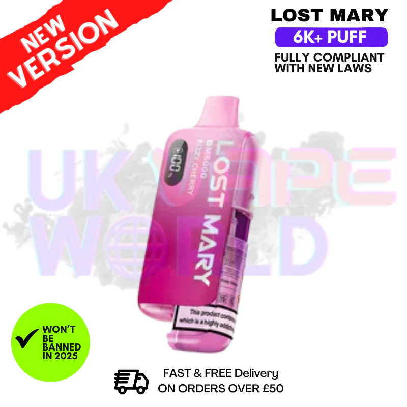 Fizzy Cherry Lost Mary 6K Puff Pod Kit - Only £8.99