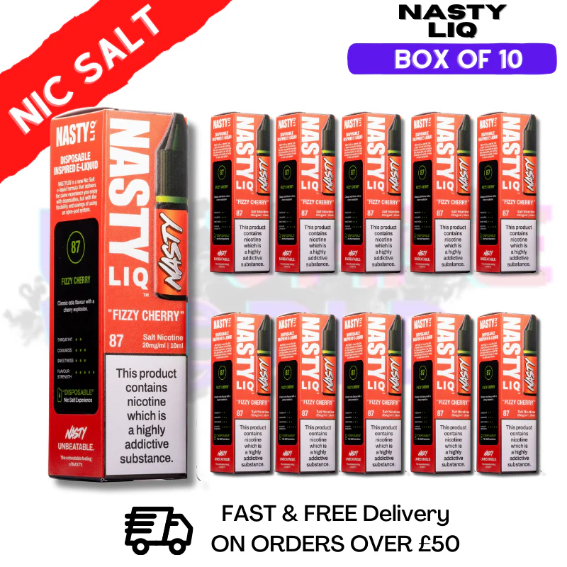 Fizzy Cherry - NastyLiq Nic Salt Box Of 10