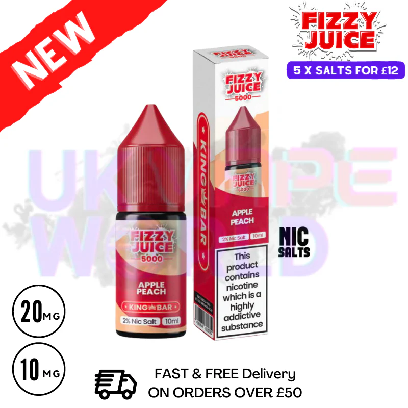 Fizzy Juice 5000 Nic Salt Apple Peach 10ML E-liquid