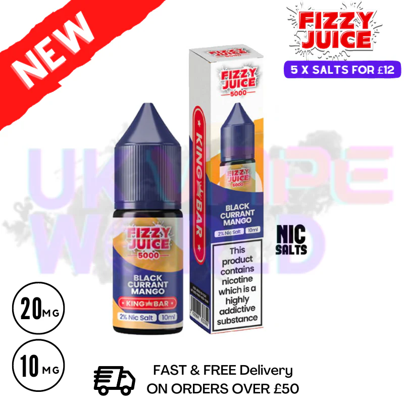 Fizzy Juice 5000 Nic Salt Blackcurrant Mango 10ML E-liquid