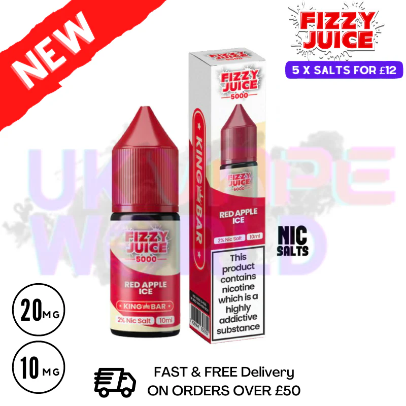 Fizzy Juice 5000 Nic Salt Red Apple ICE 10ML E-liquid
