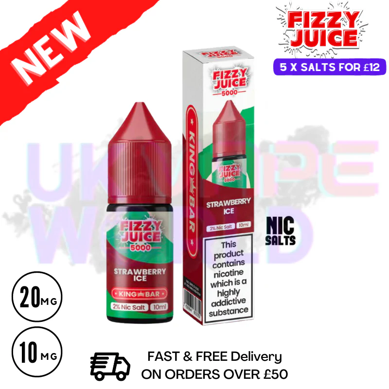 Fizzy Juice 5000 Nic Salt Strawberry ICE 10ML E-liquid