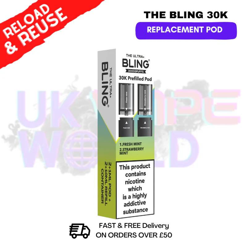 Fresh Mint Bling 30k REFIL PACK Ultra Plus Pods - £6.99