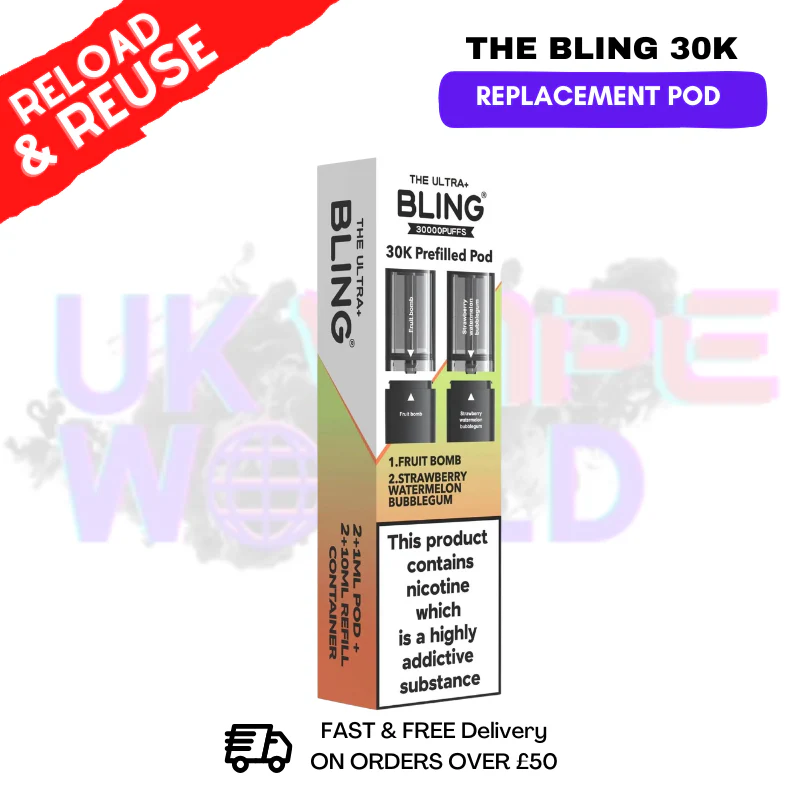 Fruit Bomb Bling 30k REFIL PACK Ultra Plus Pods - £6.99