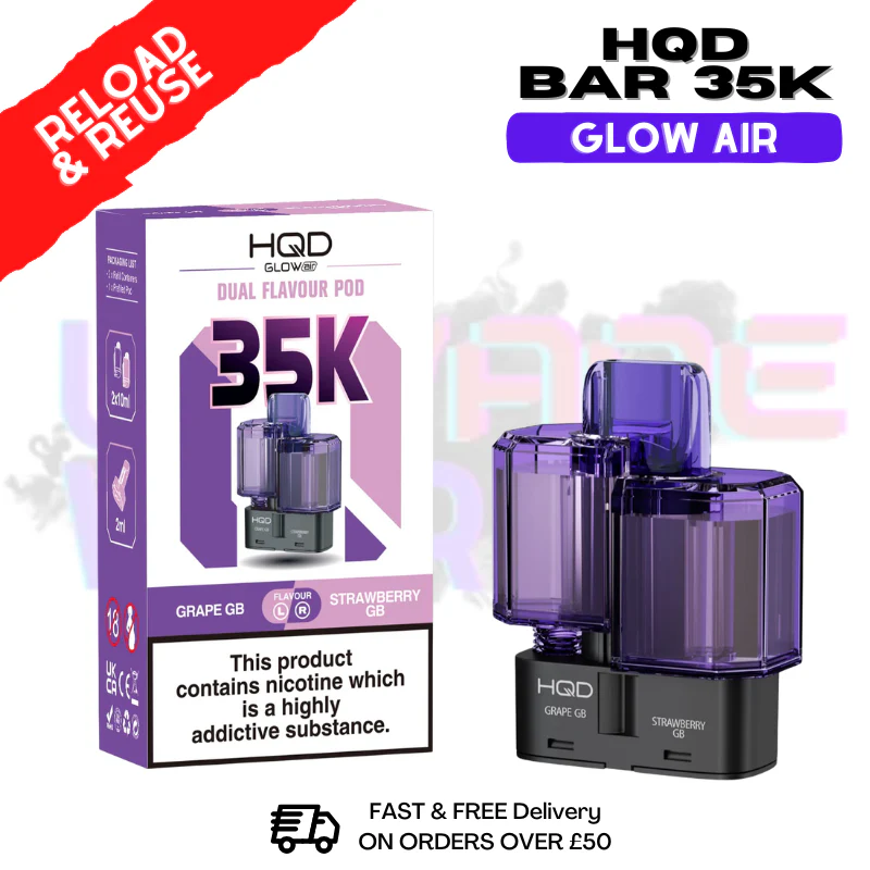 Grape Gummy Bear HQD 35K Glow Air Replacement Pods
