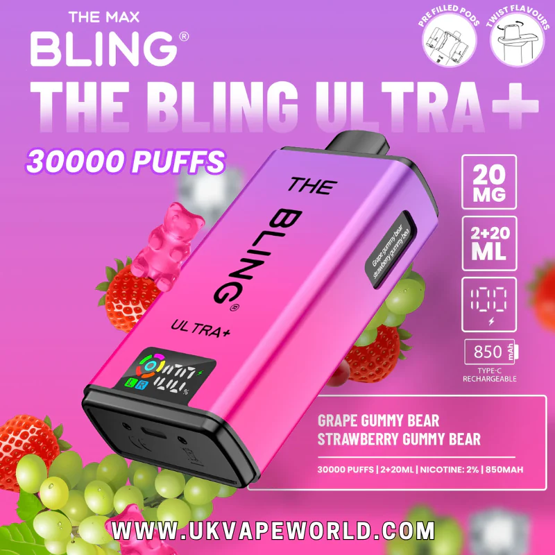Grape Gummy Bear Bling 30k Ultra Plus Prefilled Pod Kit