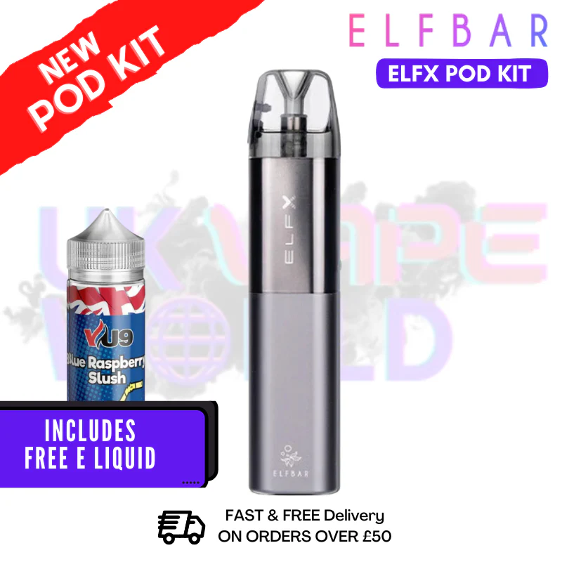 Grey Elf Bar ELFX Refillable Pod Vape Kit