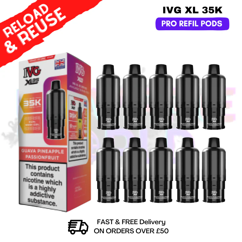 Guava Pineapple IVG XL 35K Replacement Pods Box Of 10