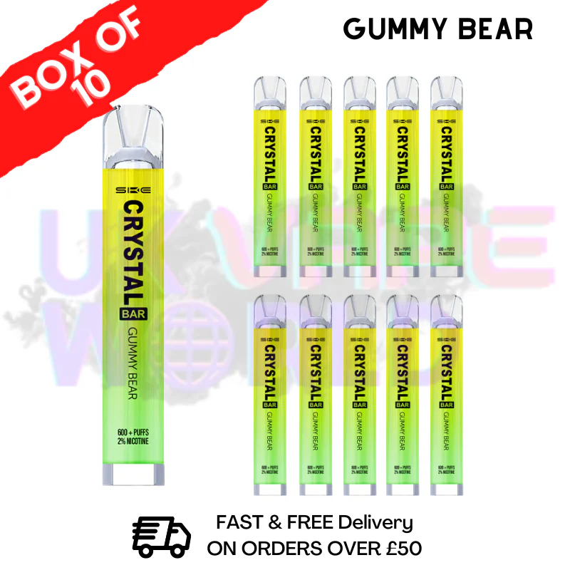 Gummy Bear - Crystal Bar Puffs 600 SKE Box Of 10
