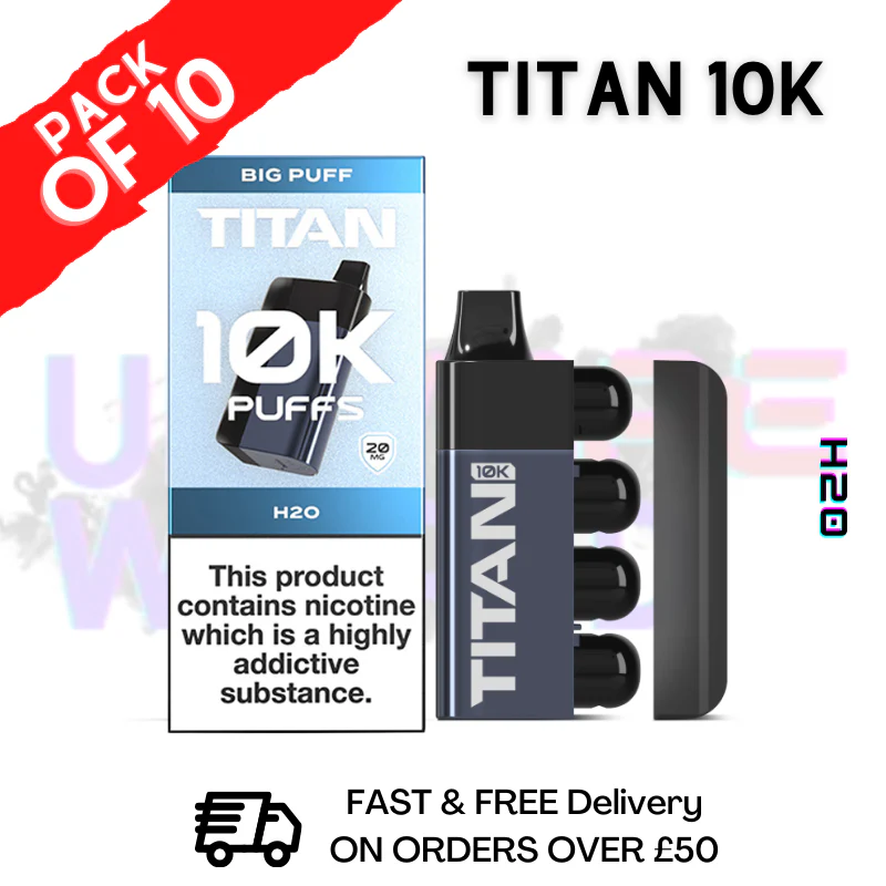 H20 Titan 10K Prefilled Vape Kit Pack Of 10
