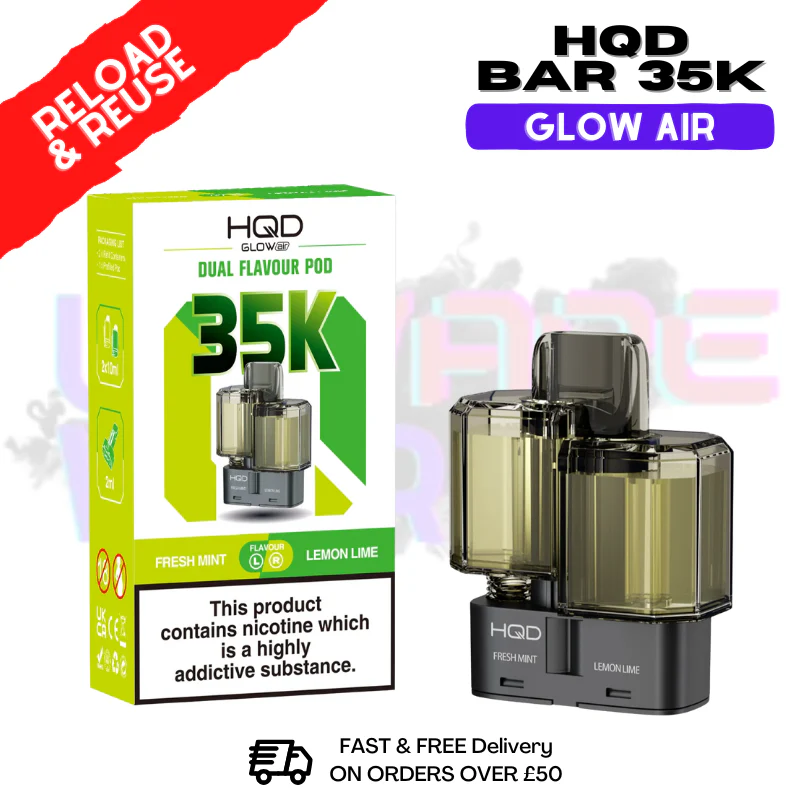 HQD 35K Glow Air Replacement Pods - £6.89 - Image 6