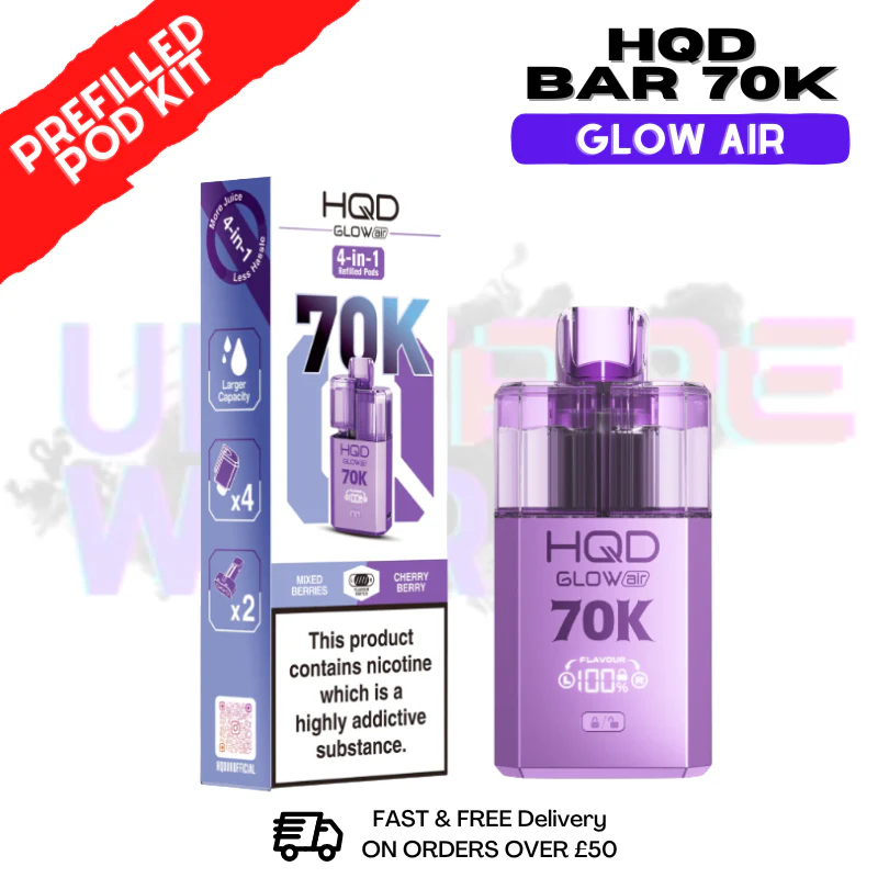 HQD 70K Glow Air 70000 Puff Bar Twist Pod Kit - £13.99 - Image 10