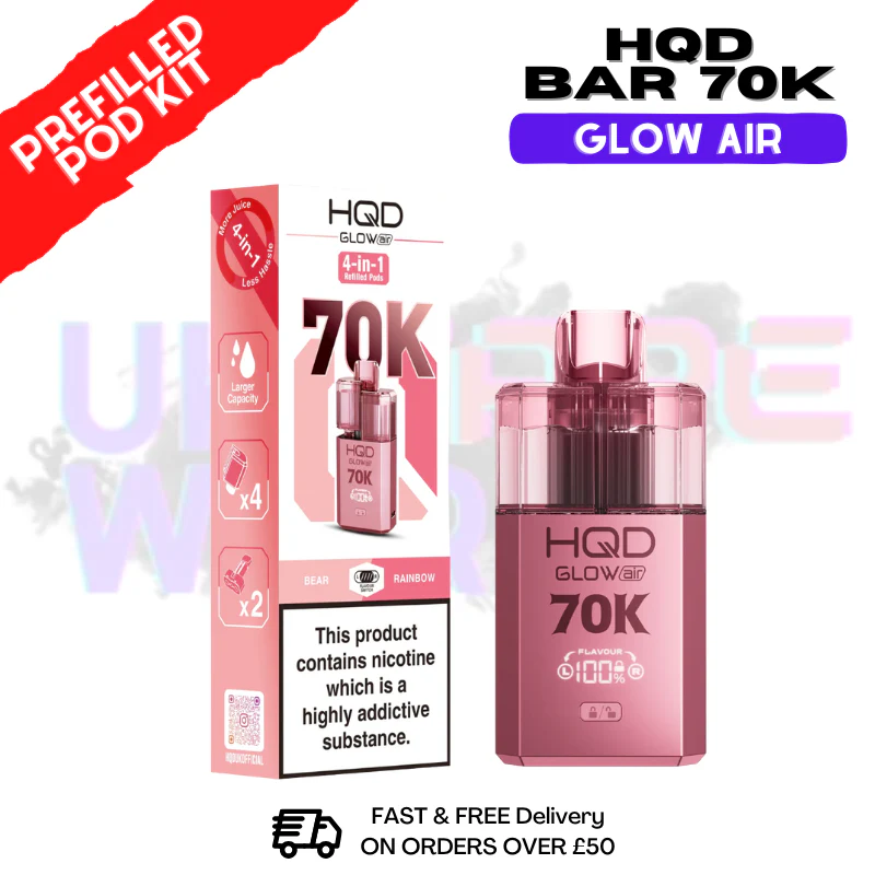 HQD 70K Glow Air 70000 Puff Bar Twist Pod Kit - £13.99 - Image 2