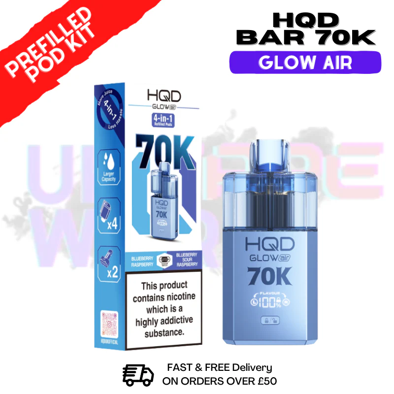 HQD 70K Glow Air 70000 Puff Bar Twist Pod Kit - £13.99 - Image 3
