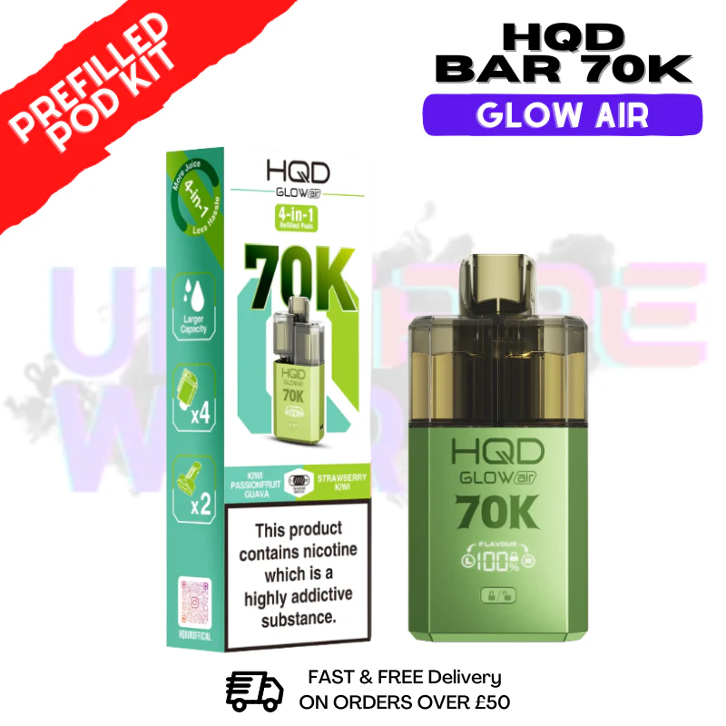 HQD 70K Glow Air 70000 Puff Bar Twist Pod Kit - £13.99 - Image 9