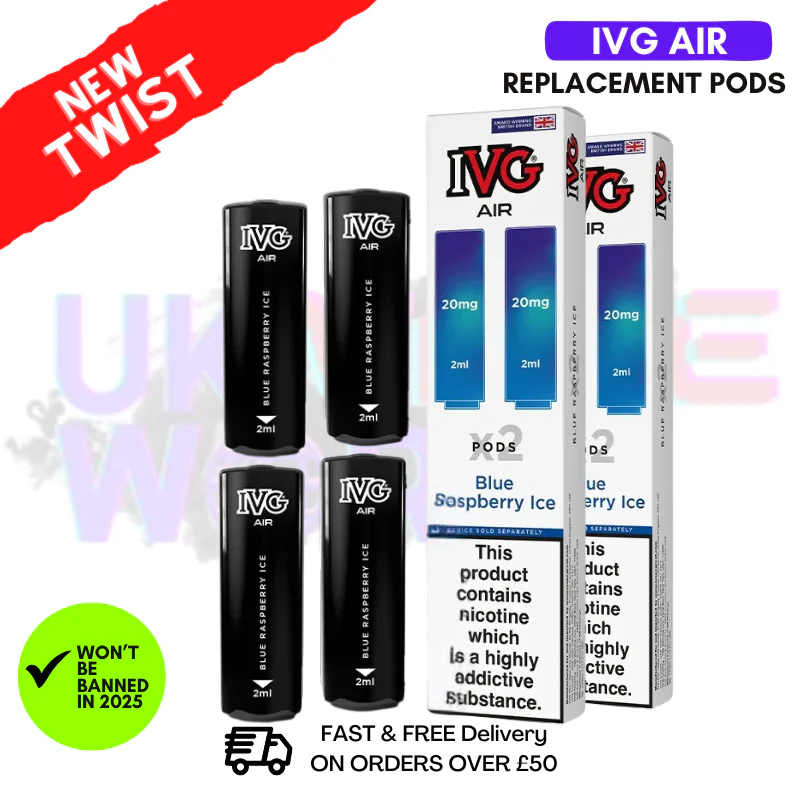 IVG AIR Pods Blue Raspberry ICE Pack Of 4