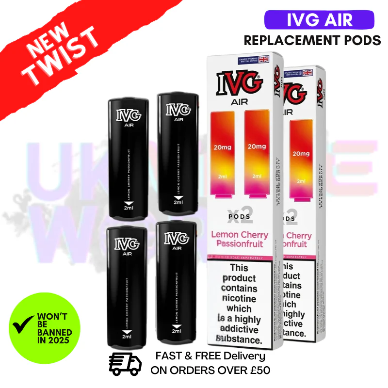 IVG AIR Pods Lemon Cherry Passionfruit Pack Of 4