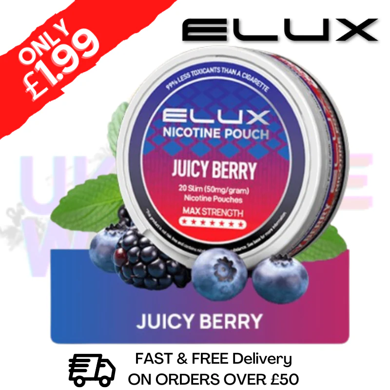 Juicy Berry Elux Legend Nicotine Pouches - ONLY £3.99