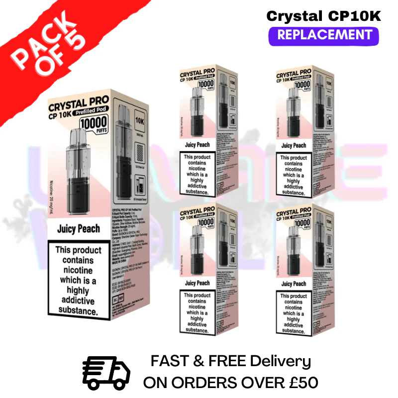Juicy Peach CP Pro 10K Replacement Pods Box Of 5