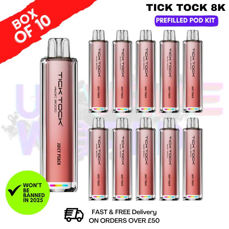 ICE BLue Tick Tock Magic 8000 8K Box Of 10