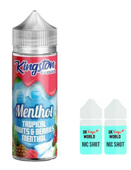 Kingston Menthol Tropical Fruits & Berries 100ml Shortfill - Image 2