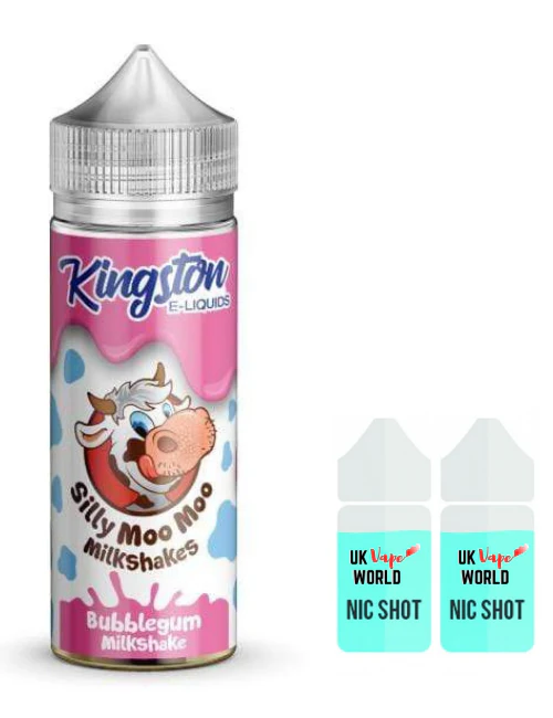 Kingston Silly Moo Moo Milkshakes Bubblegum 100ml Shortfill - Image 2