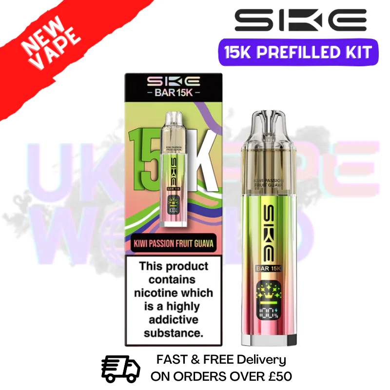 Kiwi Passion Fruit Guava SKE 15K Puff Prefilled Pod Kit - £8.49