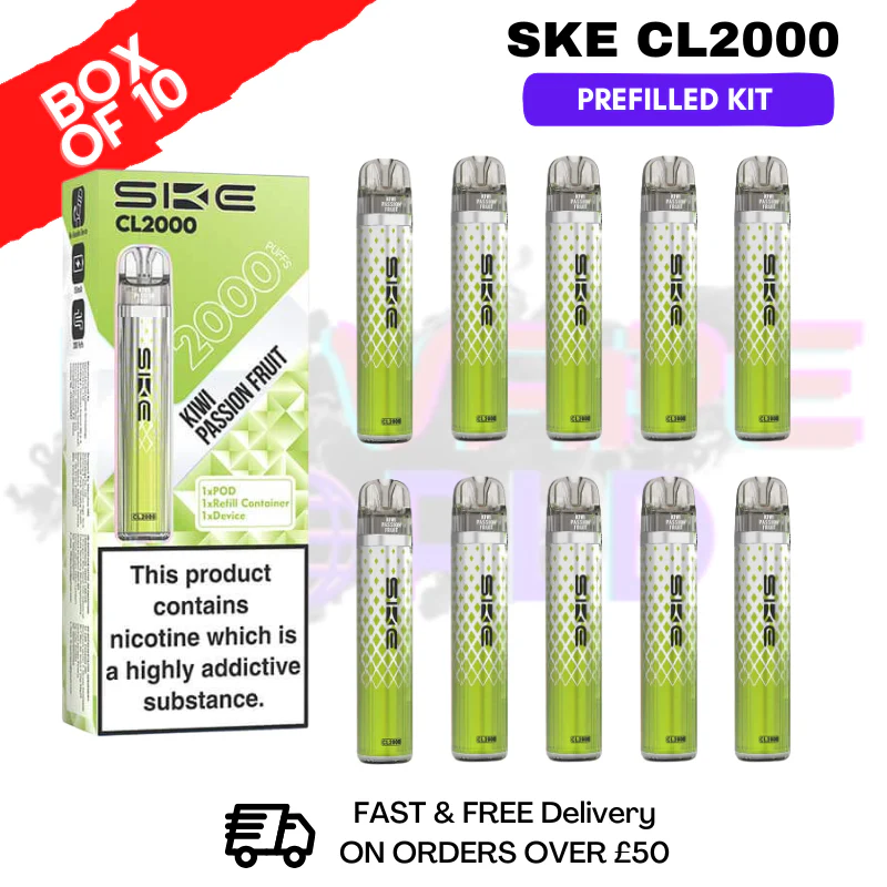 Kiwi Passionfruit SKE CL2000 Kits Box Of 10 - £29.99