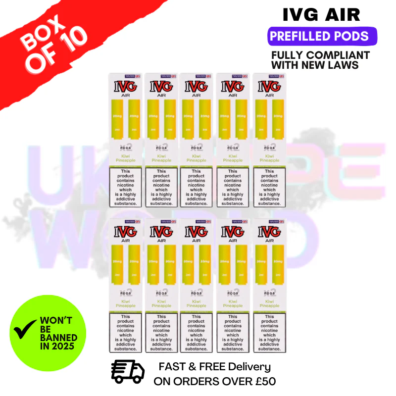 Kiwi Pineapple IVG AIR Prefilled Pod Box Of 10