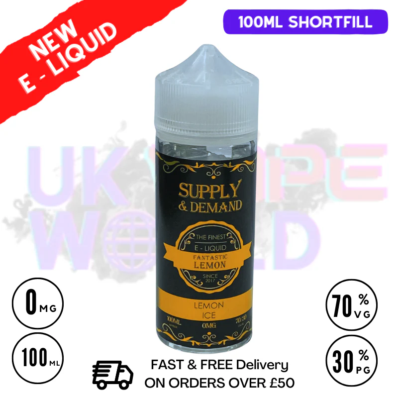 Lemon Ice Supply & Demand 100ml Shortfill Eliquid