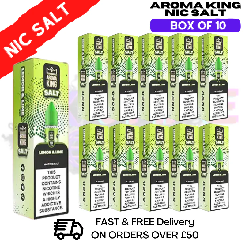 Lemon Lime Aroma King Pack / Box Of 10 Nic Salts