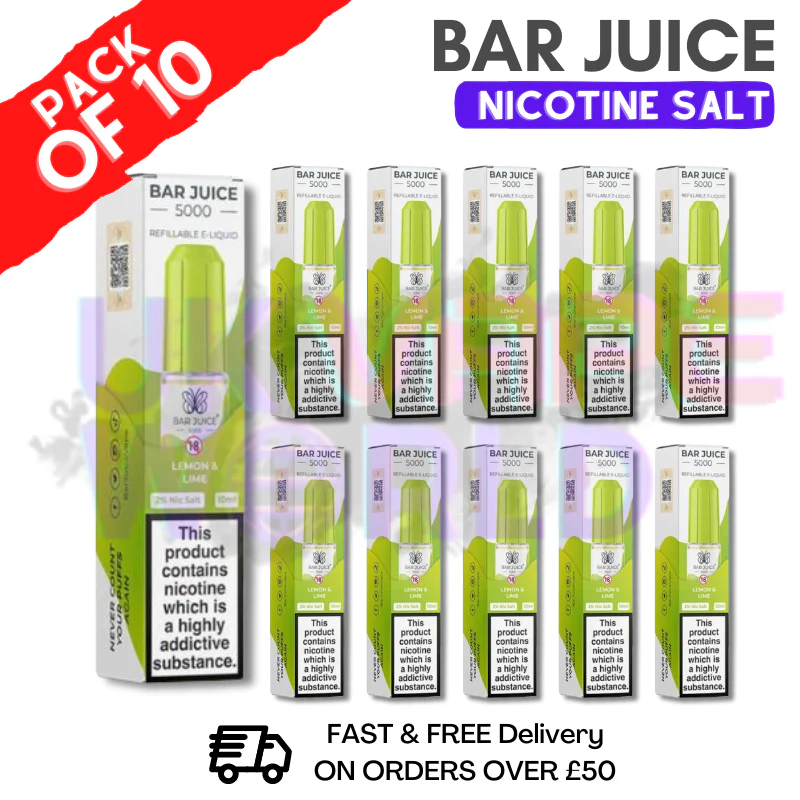 Lemon Lime Bar Juice 5000 Nic Salt | Box of 10 | ONLY £13.99