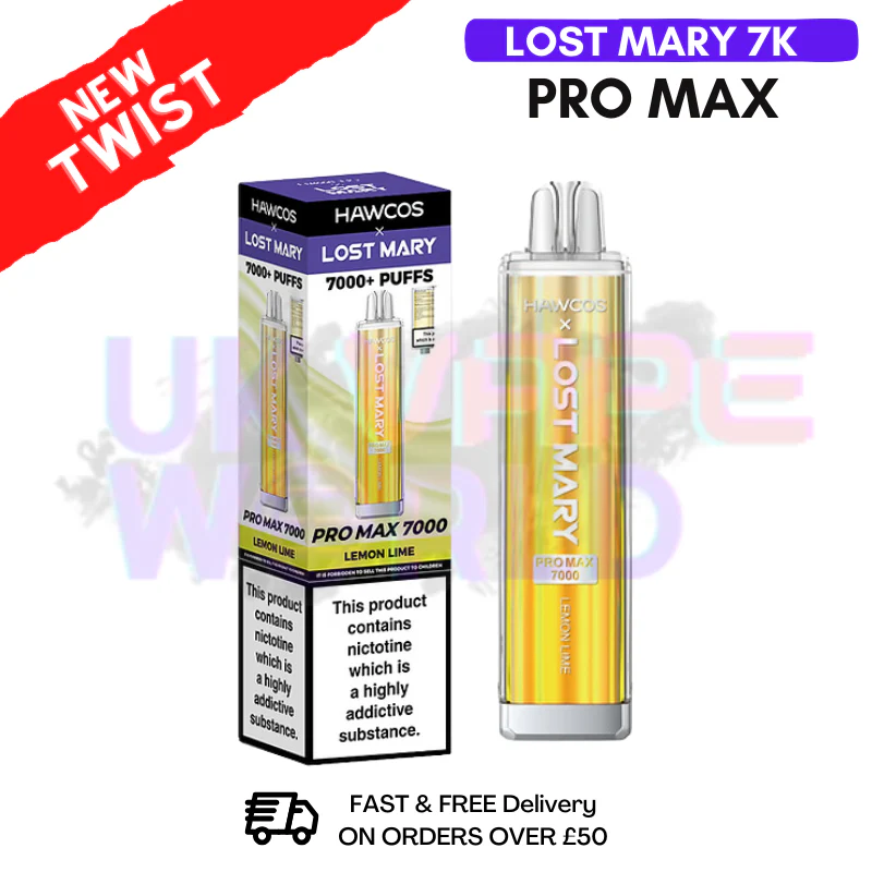 Lemon Lime Lost Mary 7K 7000 Puff Pro Max Bar