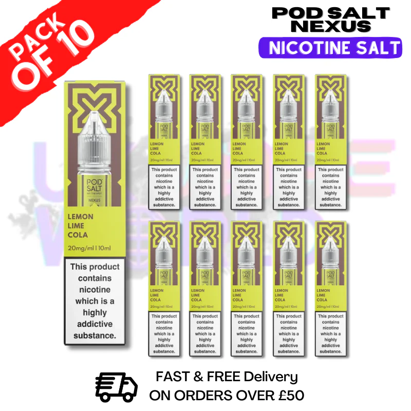 Lemon Lime COLA Pod Salt Nexus Nic Salt Box Of 10
