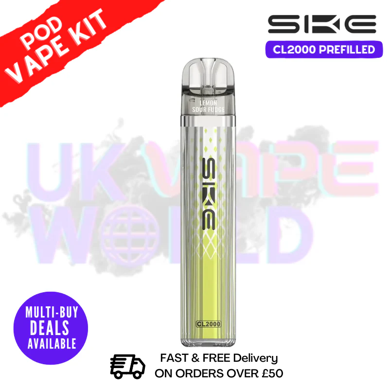 Lemon Sour Fudge SKE CL2000 2K Puff Vape Pen Kit
