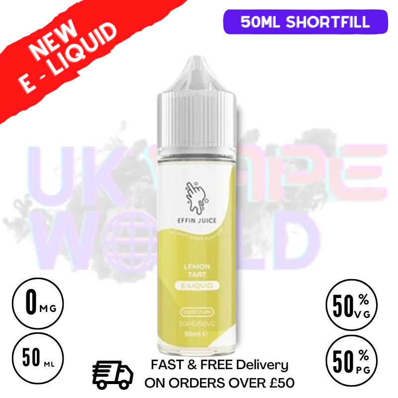 Lemon Tart EFFIN Juice 50ML Shortfill Eliquid - ONLY £4.00