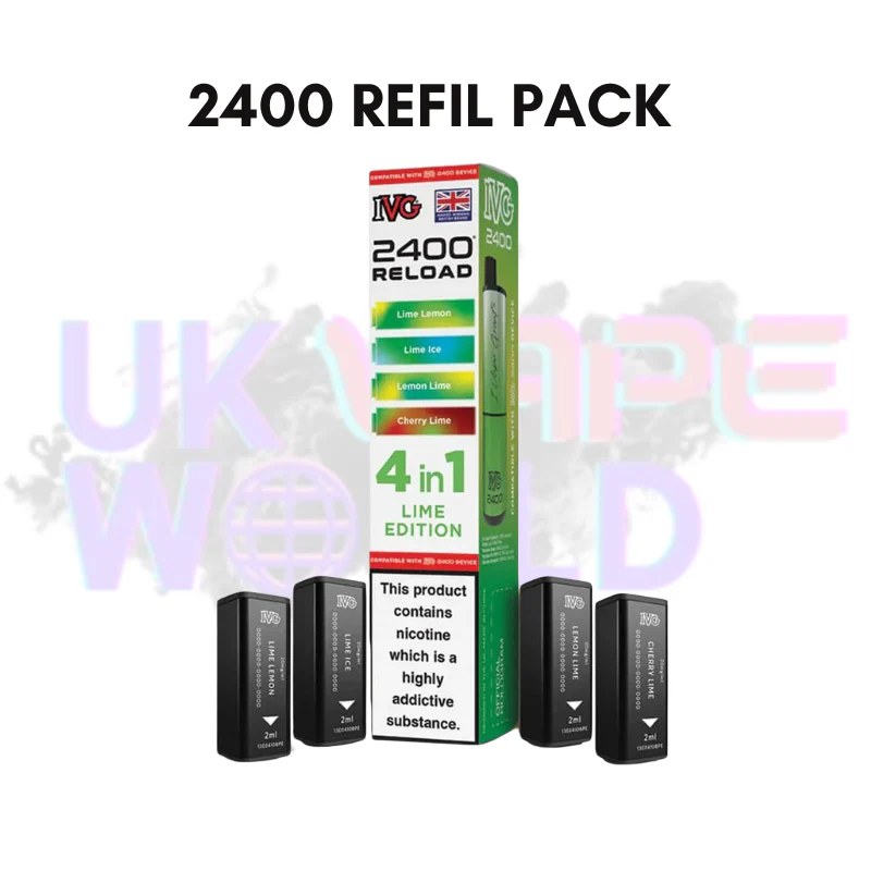 Lime Edition IVG 2400 RELOAD Pods - Box Of 10 - Image 2