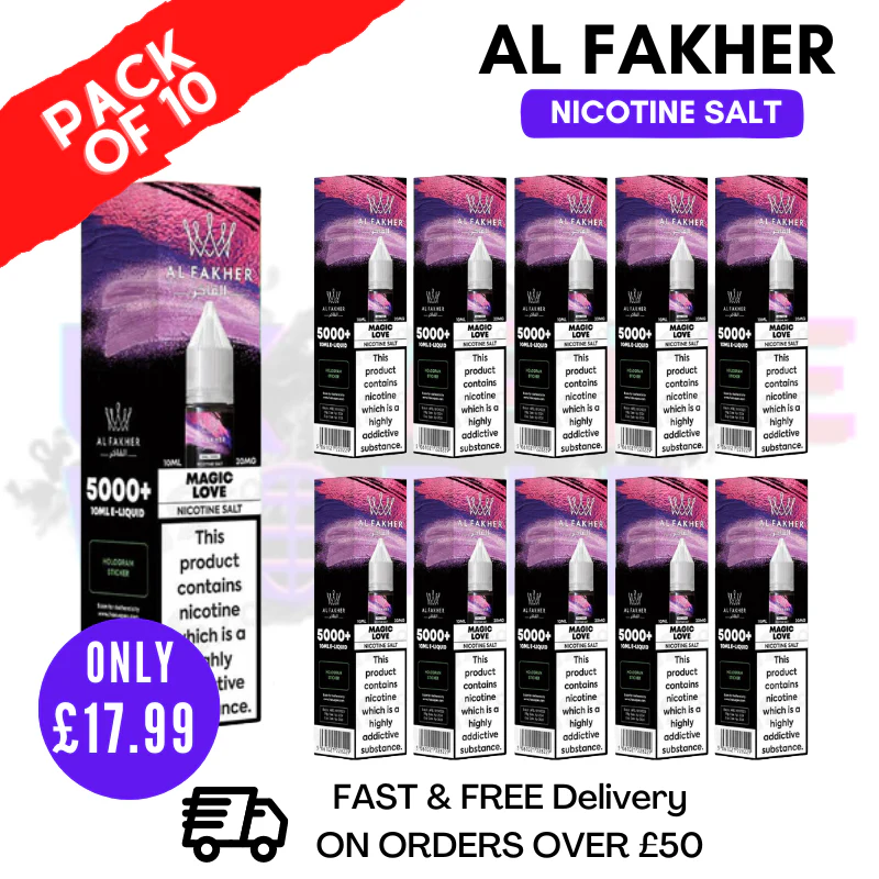Magic Love Al Fakher 5000+ Nic Salt BOX OF 10