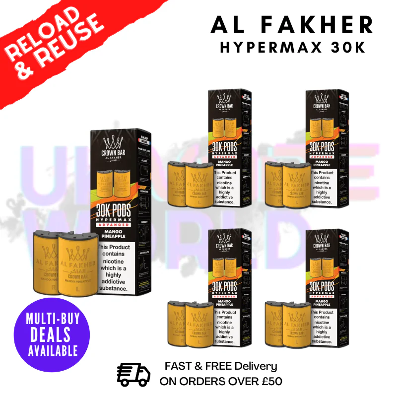 Mango Pineapple AL Fakher 30K Box Of 5 Replacement Pods