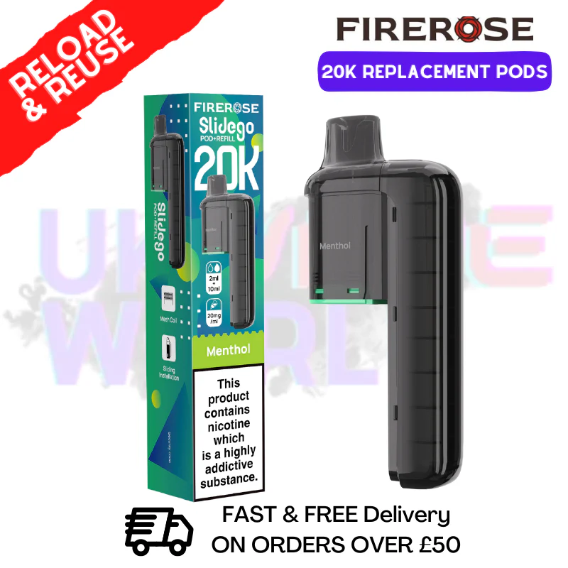 Menthol Firerose SlideGo 20K Replacement Pods