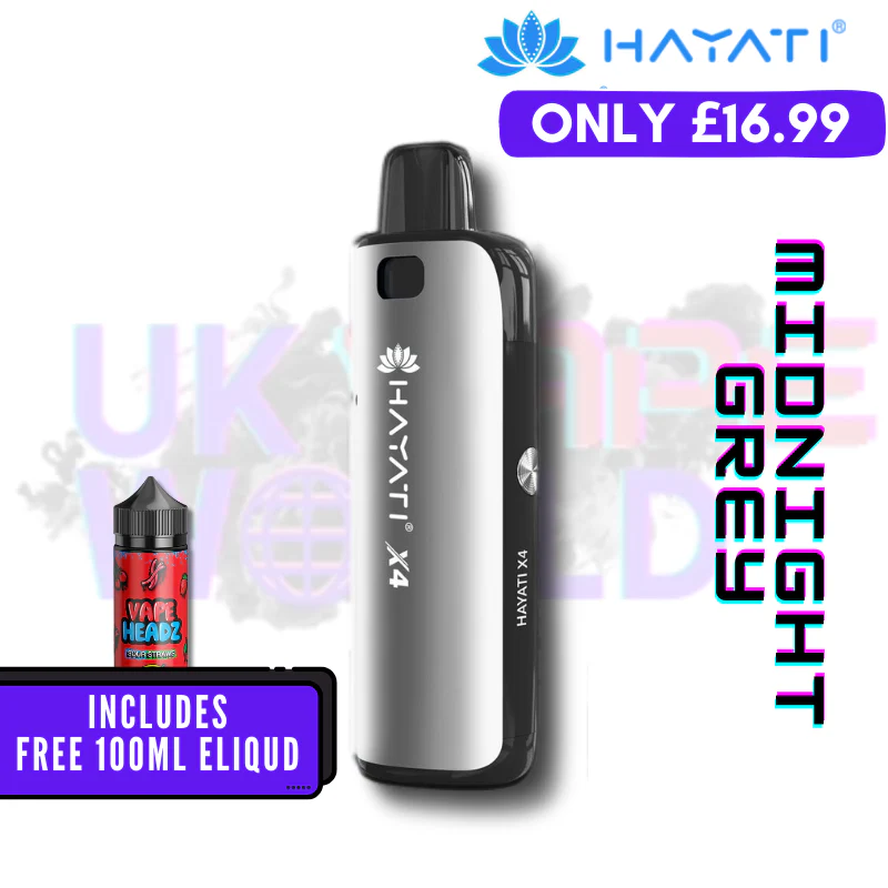 Midnight Gray Hayati X4 Refillable Pod Vape Kit