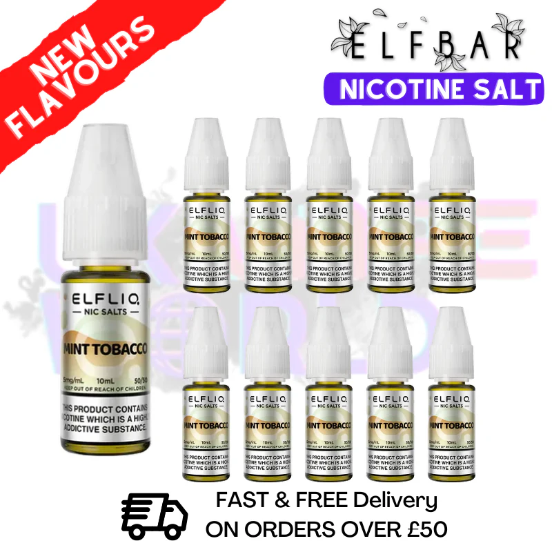 Mint Tobacco ElfLiq Nic Salt BOX OF 10 - ONLY £14.99