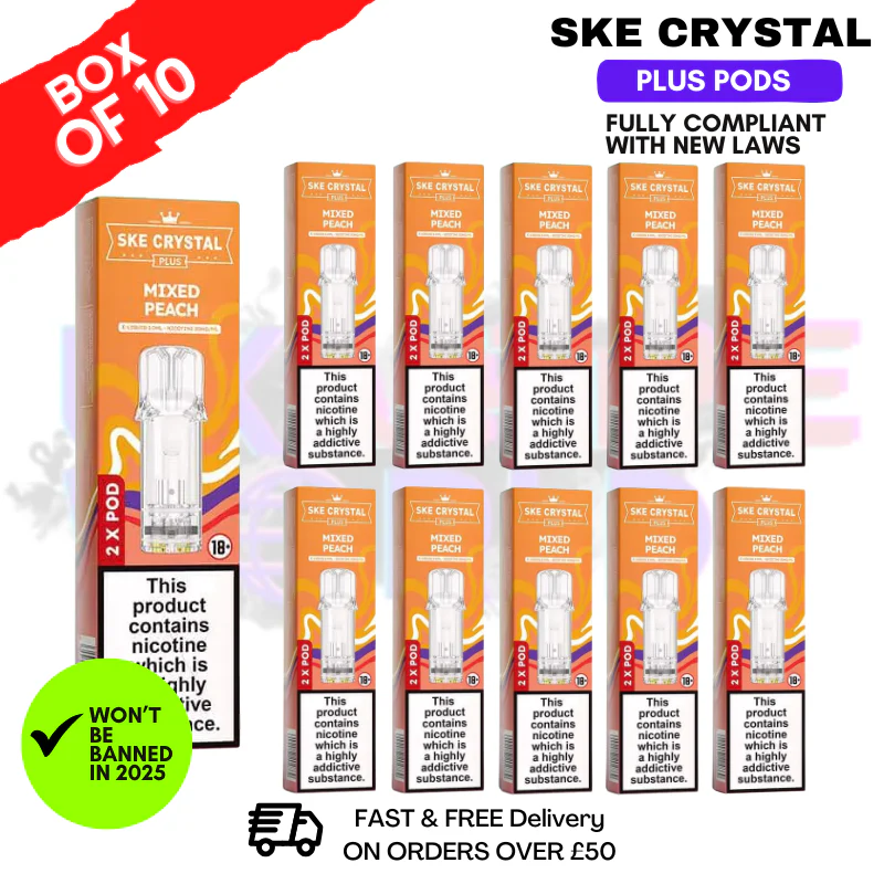 Mixed Peach SKE Crystal Plus Prefilled Pod Box Of 10