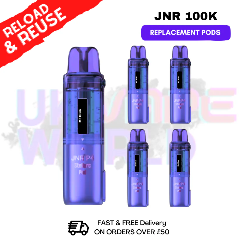 Mr Blue JNR 100k Sterllarc Replacement Pods Box Of 5