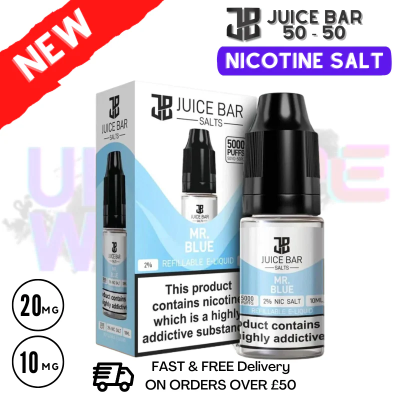 Mr Blue Juice Bar Nic Salt 10ML eLiquid Only £1.99